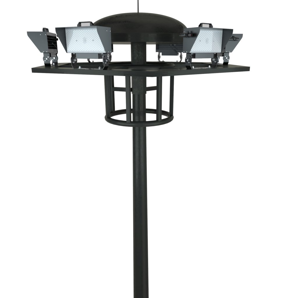 How to lift the high pole light to lift up the lamp panel插图1