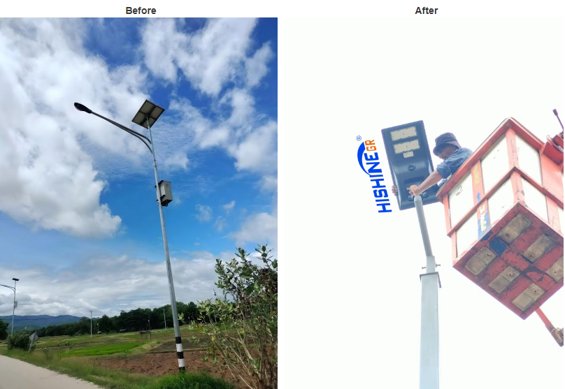 (Thailand) 40W All-In-One Solar Lamps Light Up The Country Roads缩略图 (Thailand) 40W All-In-One Solar Lamps Light Up The Country Roads缩略图