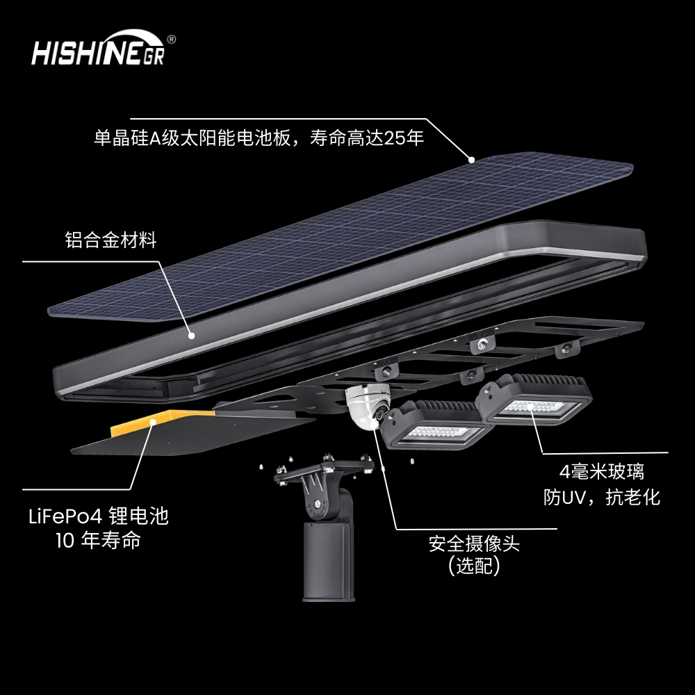 Hishine F Series All-in-one Solar Streetlight - Image 2