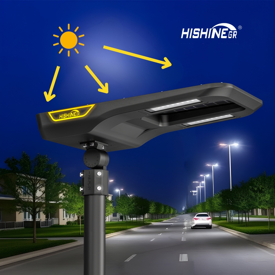Industrial Park Roads application for Hishine E Series All-in-One Solar LED Street Light