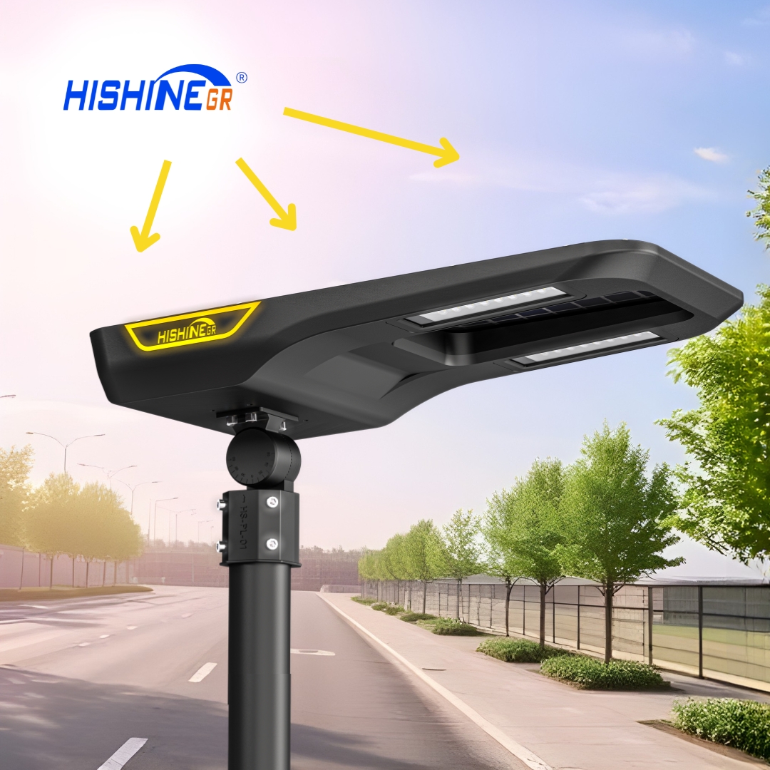 Parking Lots application for Hishine E Series All-in-One Solar LED Street Light